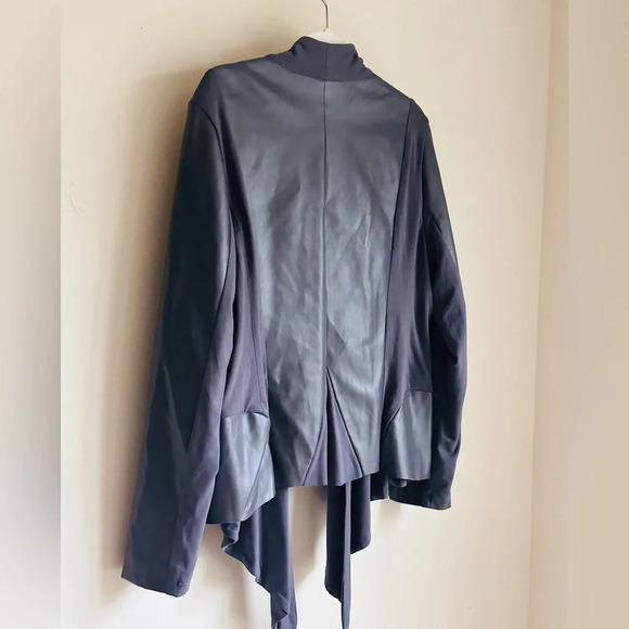 Grace Elements Faux Leather and Knit Open Jacket - Size XL - NWT - Picture 6 of 13